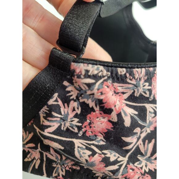 Fig Pink Floral Full Figure Convertible Adjustable Underwire T-Shirt Bra Sz 34B - Picture 6 of 7